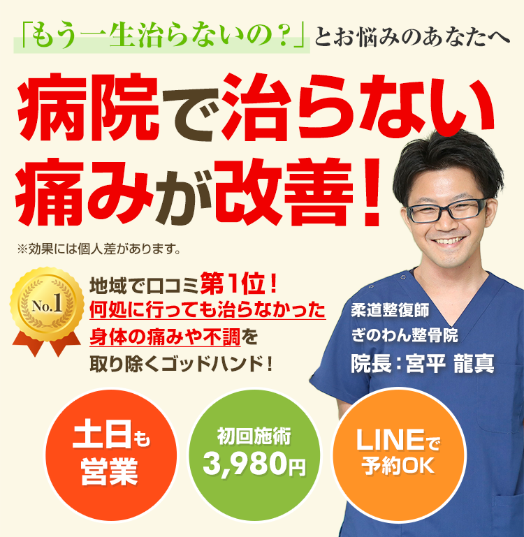 慢性腰痛・肩こり・痛み・しびれで長年悩まれている方へ たった1回で効果を実感できる本物の生態を試してみませんか?